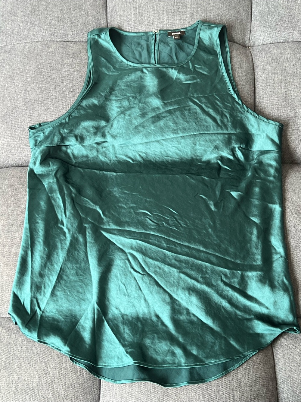 Express Emerald Green Satin-Look Sleeveless Camisole